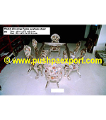 Silver Dinning Table (6pc Chair Set)